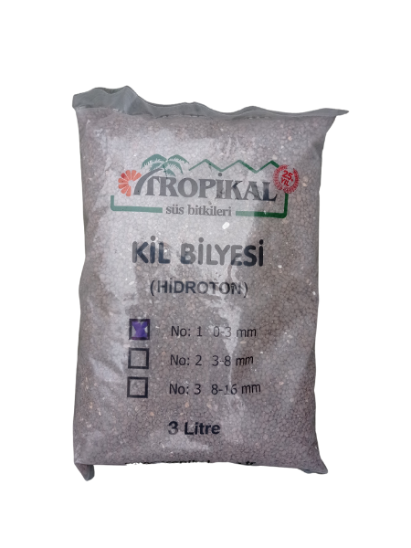Kil Bilyesi, Hidrokültür Taşı, 0-3 mm, Paketli, 3 Litre