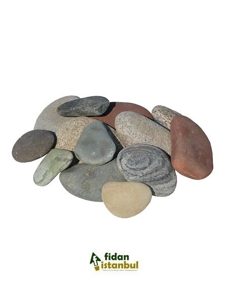Flat Pebble Doğal Dekoratif Taş 10-16 cm, 25 kg